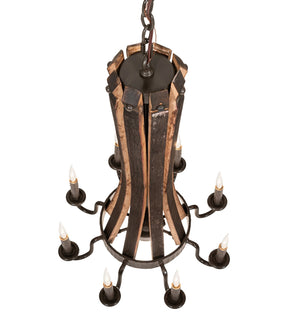 Meyda Tiffany - 219855 - Nine Light Chandelier - Barrel Stave - Timeless Bronze