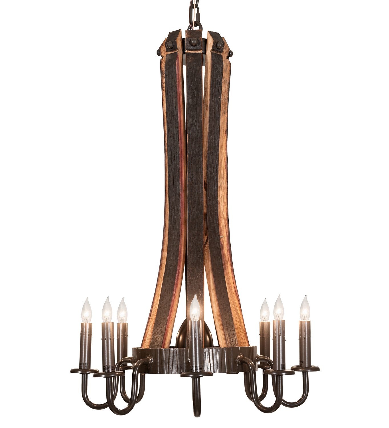 Meyda Tiffany - 219855 - Nine Light Chandelier - Barrel Stave - Timeless Bronze