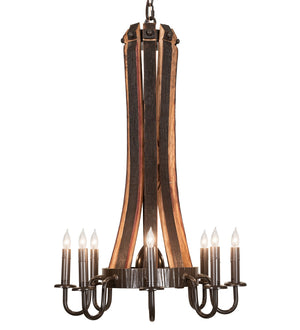 Meyda Tiffany - 219855 - Nine Light Chandelier - Barrel Stave - Timeless Bronze