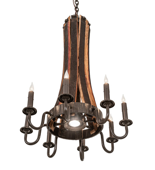 Meyda Tiffany - 219855 - Nine Light Chandelier - Barrel Stave - Timeless Bronze