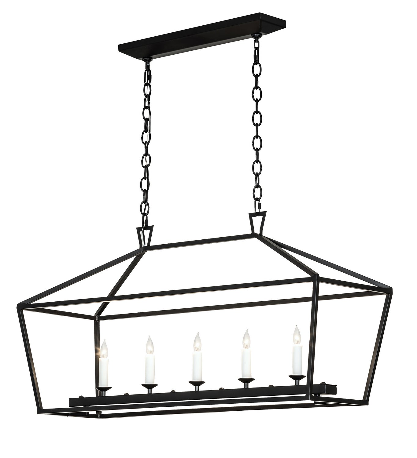 Meyda Tiffany - 219935 - Five Light Pendant - Kitzi - Flat Black