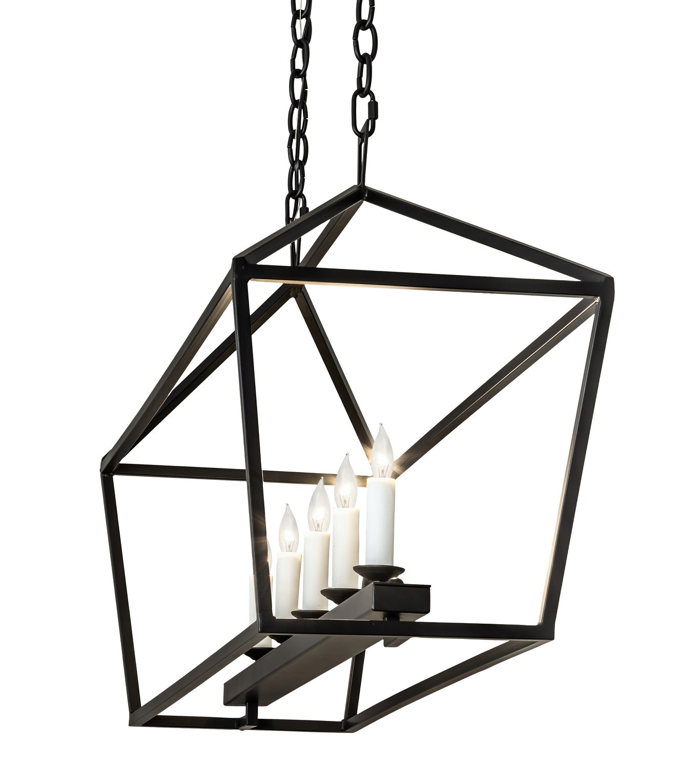 Meyda Tiffany - 219935 - Five Light Pendant - Kitzi - Flat Black