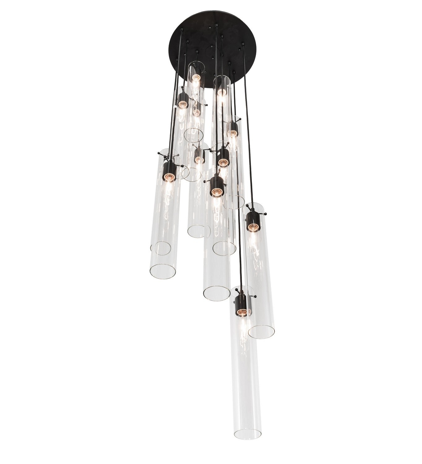 Meyda Tiffany - 220696 - 12 Light Pendant - Cilindro - Solar Black