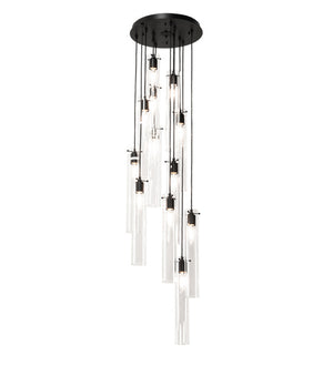 Meyda Tiffany - 220696 - 12 Light Pendant - Cilindro - Solar Black