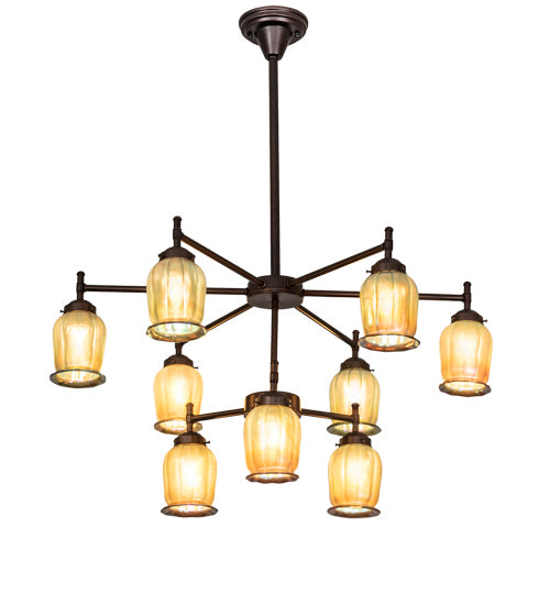 Meyda Tiffany - 221336 - Nine Light Chandelier - Revival - Mahogany Bronze