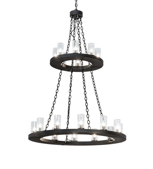 Meyda Tiffany - 221404 - 20 Light Chandelier - Loxley - Textured Black