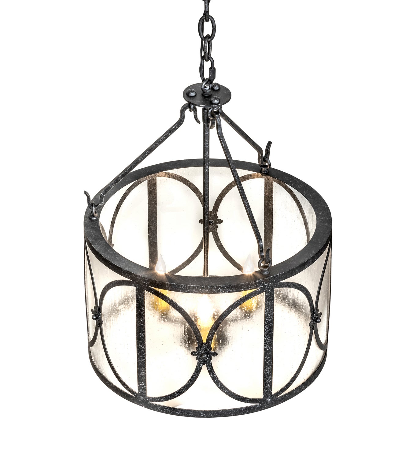 Meyda Tiffany - 221458 - Three Light Pendant - Penelope - Gun Metal