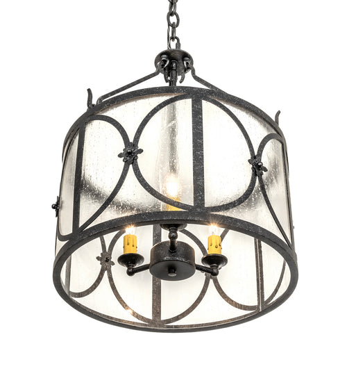 Meyda Tiffany - 221458 - Three Light Pendant - Penelope - Gun Metal