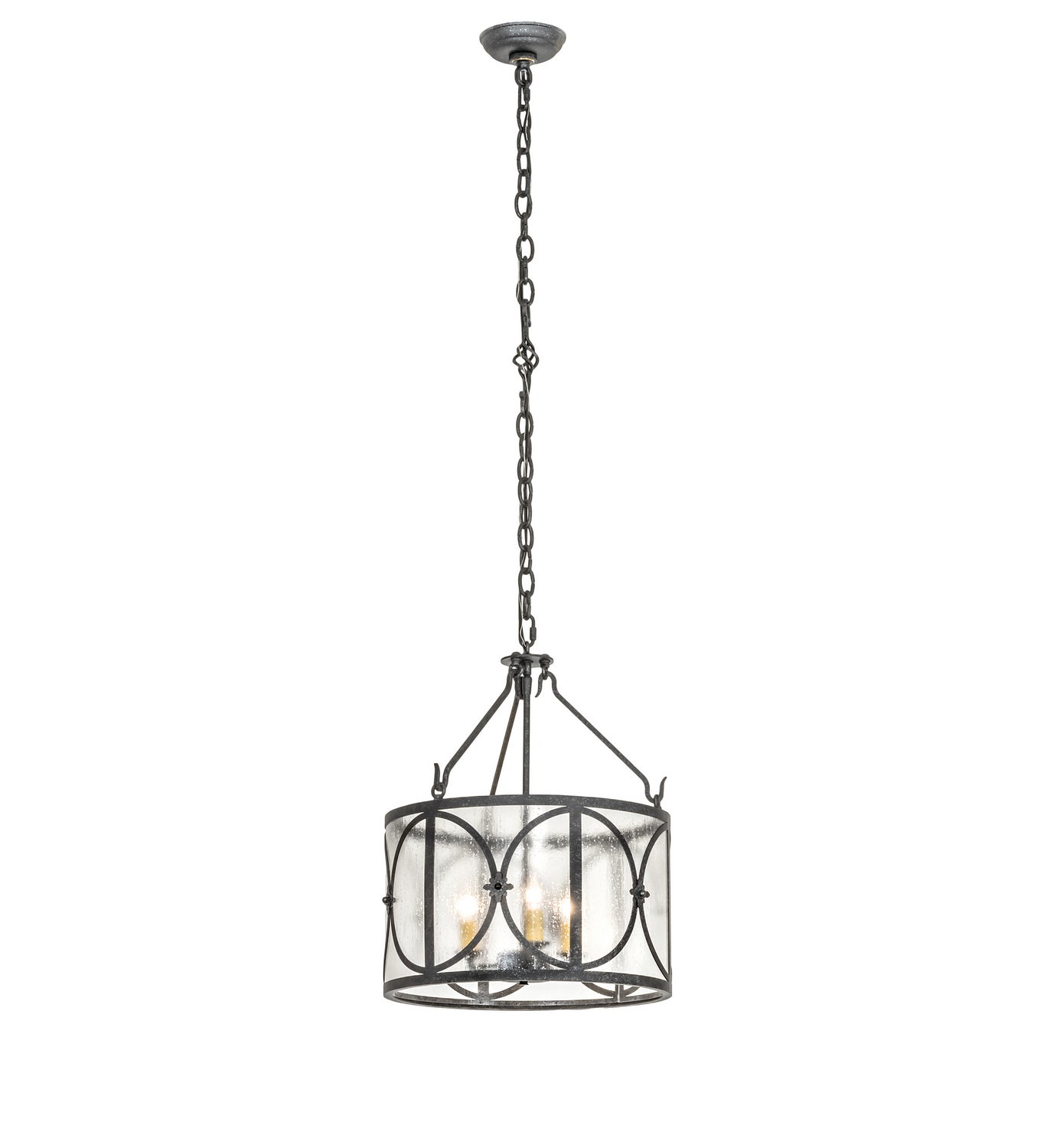 Meyda Tiffany - 221458 - Three Light Pendant - Penelope - Gun Metal