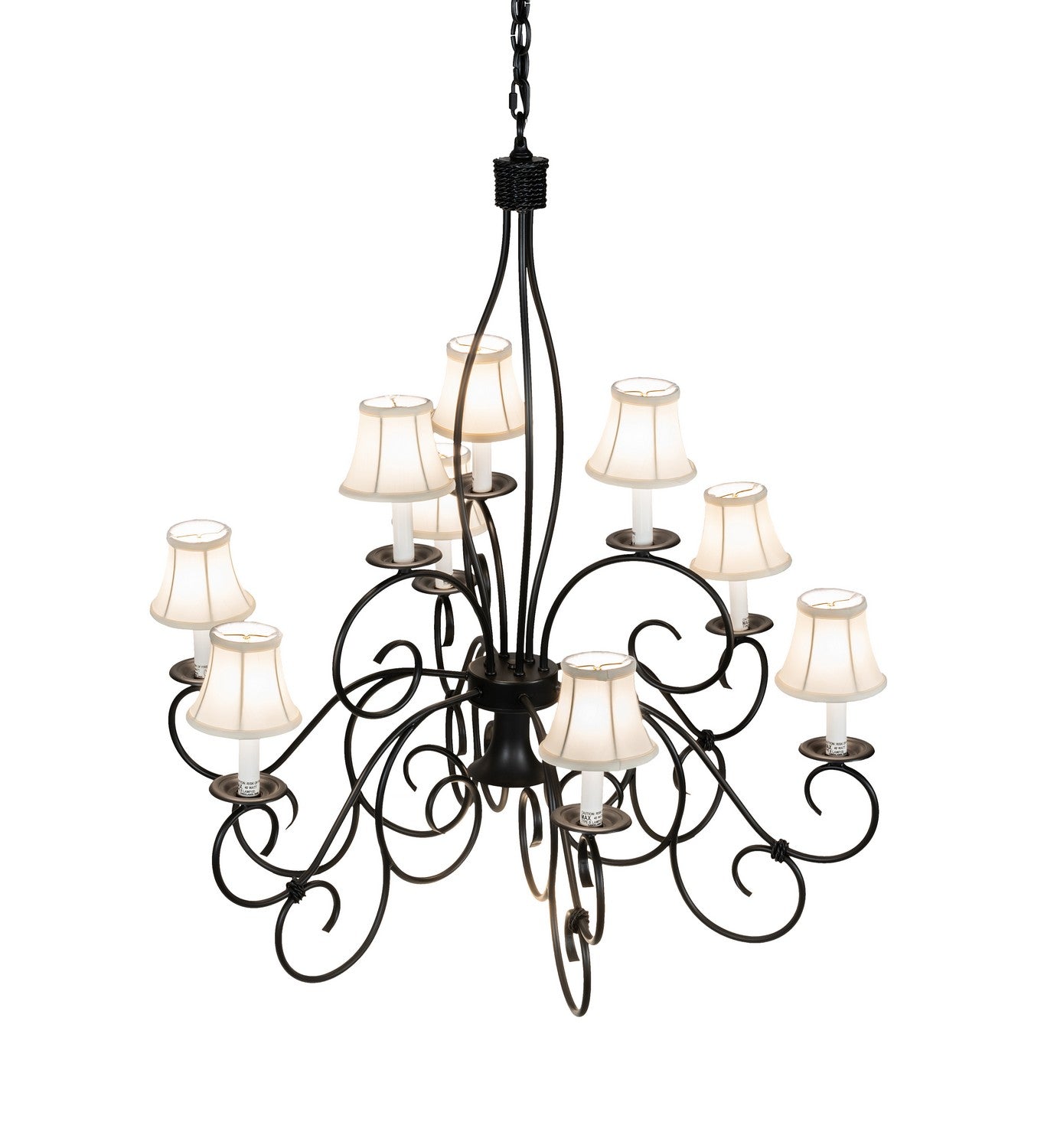 Meyda Tiffany - 221766 - Ten Light Chandelier - Grace - Blackwash