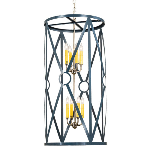 Meyda Tiffany - 221843 - Eight Light Pendant - Penelope - Tempe Star And Polished Nickel