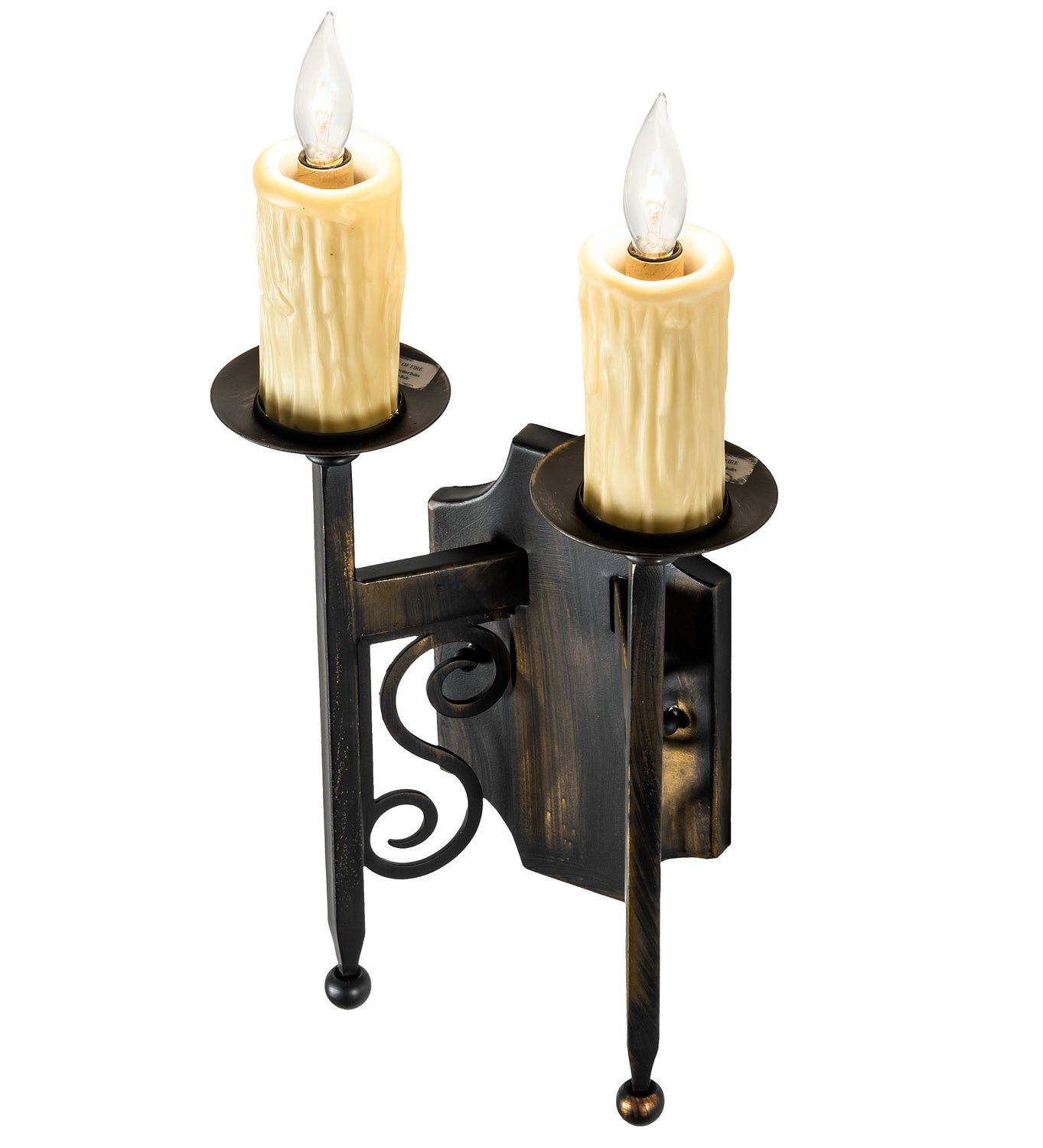 Meyda Tiffany - 222726 - Two Light Wall Sconce - Toscano - Antique Black