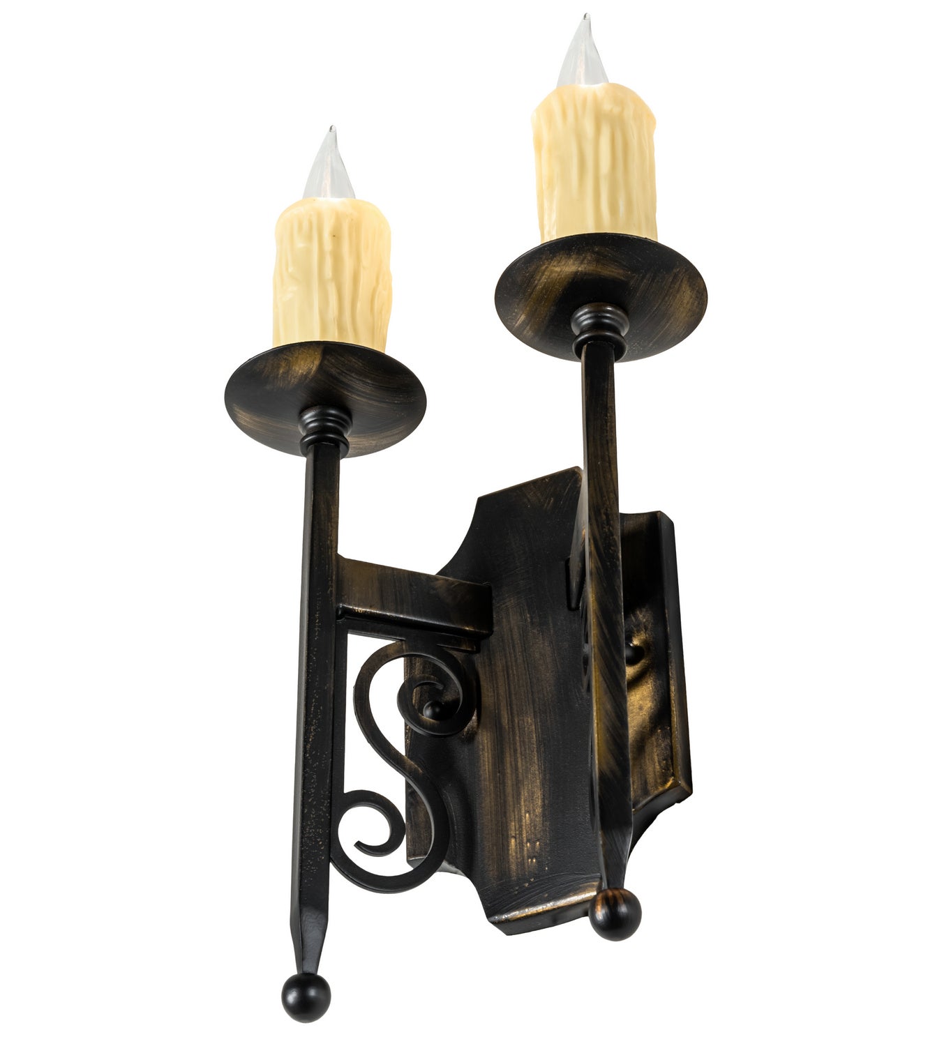 Meyda Tiffany - 222726 - Two Light Wall Sconce - Toscano - Antique Black