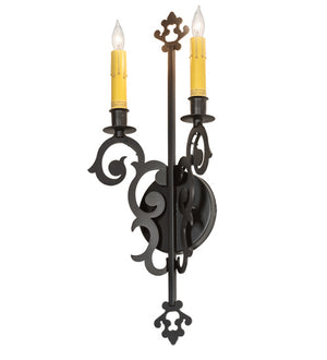 Meyda Tiffany - 223053 - Two Light Wall Sconce - Aneila - Blackwash