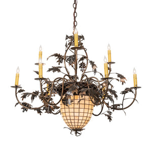 Meyda Tiffany - 223642 - 11 Light Chandelier - Greenbriar Oak - Antique Copper