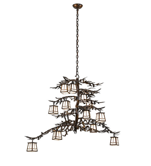 Meyda Tiffany - 223801 - 12 Light Chandelier - Pine Branch - Vintage Copper