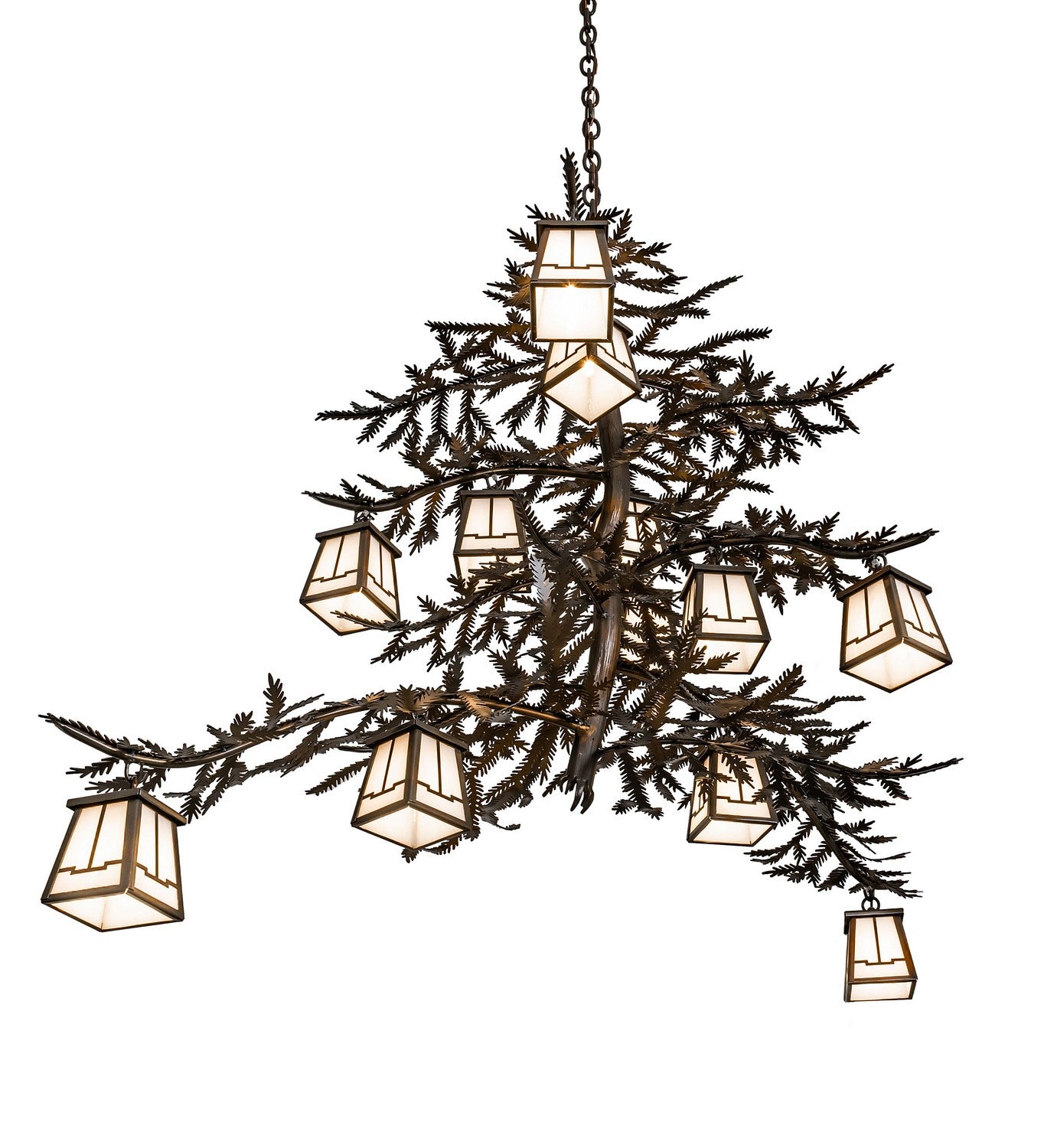 Meyda Tiffany - 223801 - 12 Light Chandelier - Pine Branch - Vintage Copper