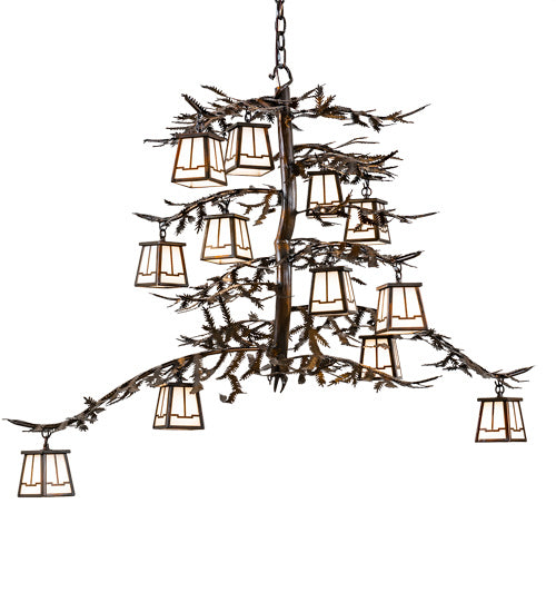 Meyda Tiffany - 223801 - 12 Light Chandelier - Pine Branch - Vintage Copper