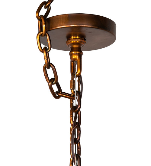 Meyda Tiffany - 223804 - LED Chandelier - Gimbal - Vintage Copper