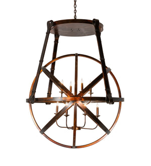 Meyda Tiffany - 223804 - LED Chandelier - Gimbal - Vintage Copper