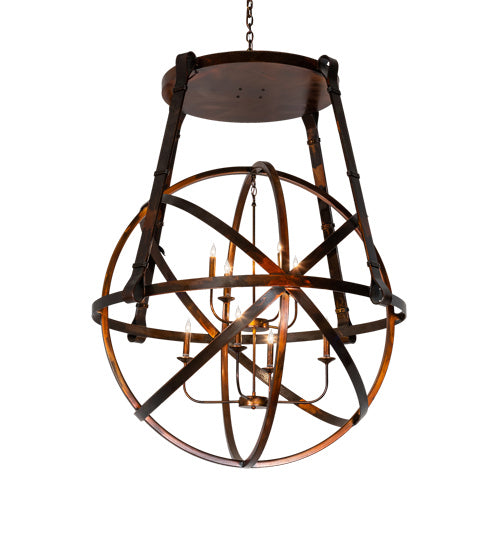 Meyda Tiffany - 223804 - LED Chandelier - Gimbal - Vintage Copper