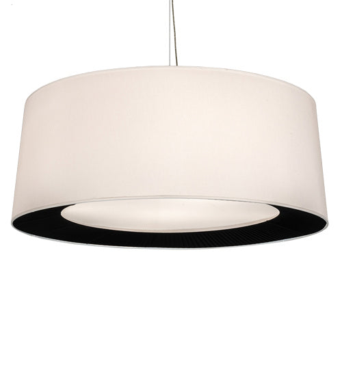 Meyda Tiffany - 224023 - Five Light Pendant - Bruges - Flat Black And Gloss White