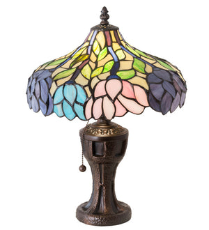 Meyda Tiffany - 224040 - One Light Table Lamp - Wisteria - Mahogany Bronze