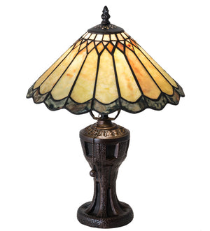 Meyda Tiffany - 224113 - One Light Table Lamp - Carousel - Mahogany Bronze