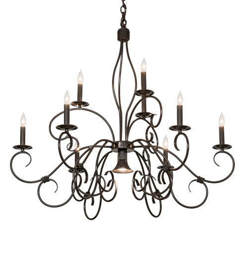 Meyda Tiffany - 224136 - Ten Light Chandelier - Grace - Timeless Bronze