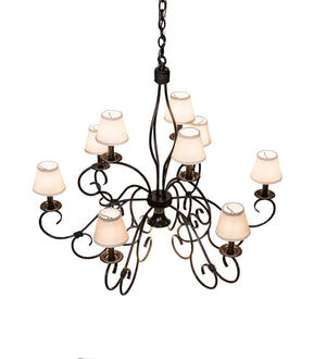 Meyda Tiffany - 224138 - Ten Light Chandelier - Grace - Timeless Bronze