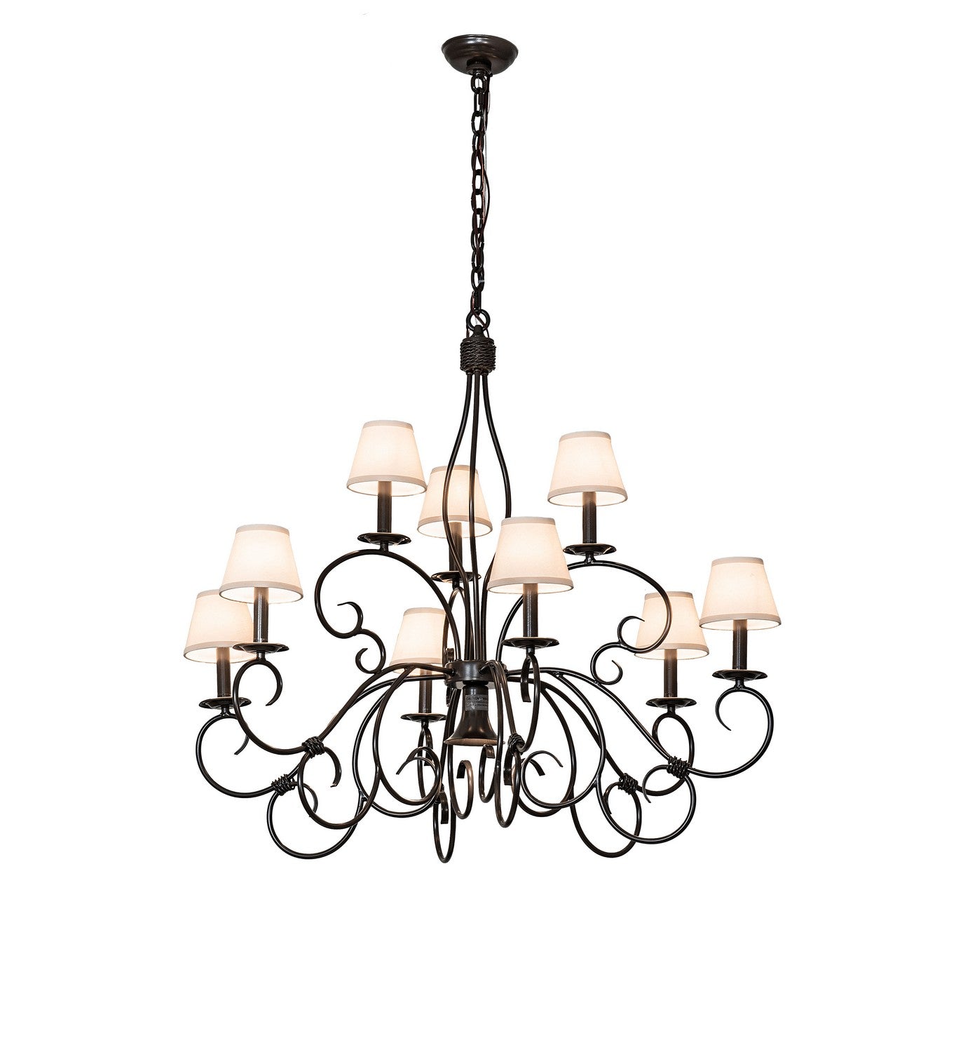 Meyda Tiffany - 224138 - Ten Light Chandelier - Grace - Timeless Bronze