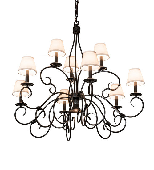 Meyda Tiffany - 224138 - Ten Light Chandelier - Grace - Timeless Bronze