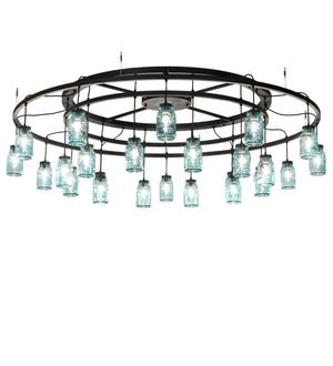 Meyda Tiffany - 224641 - 24 Light Chandelier - Mason Jar - Textured Black