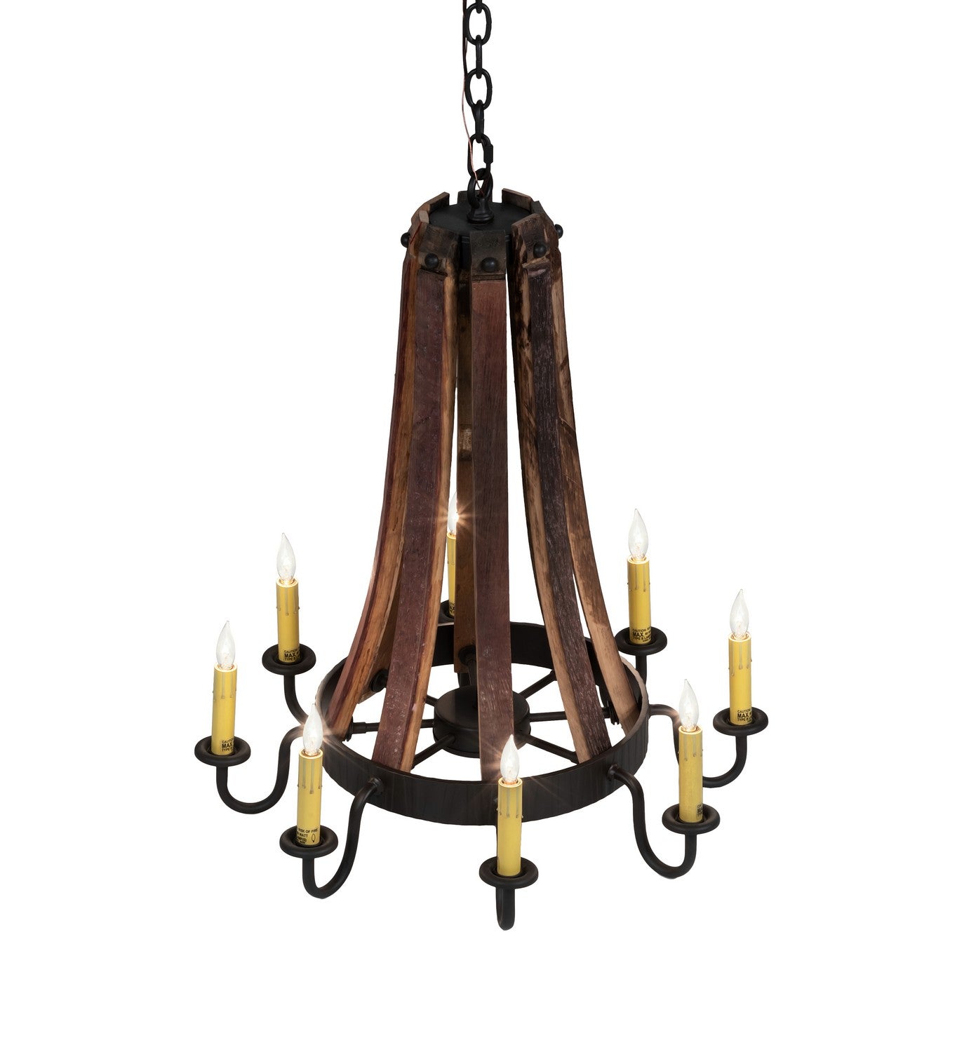 Meyda Tiffany - 224987 - Eight Light Chandelier - Barrel Stave - Oil Rubbed Bronze