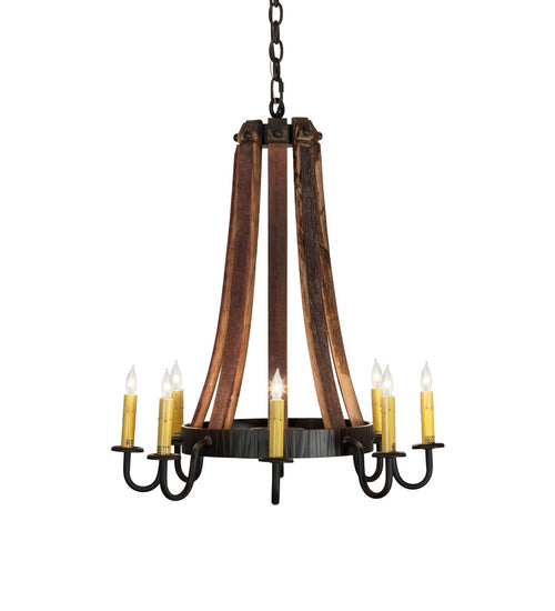 Meyda Tiffany - 224987 - Eight Light Chandelier - Barrel Stave - Oil Rubbed Bronze