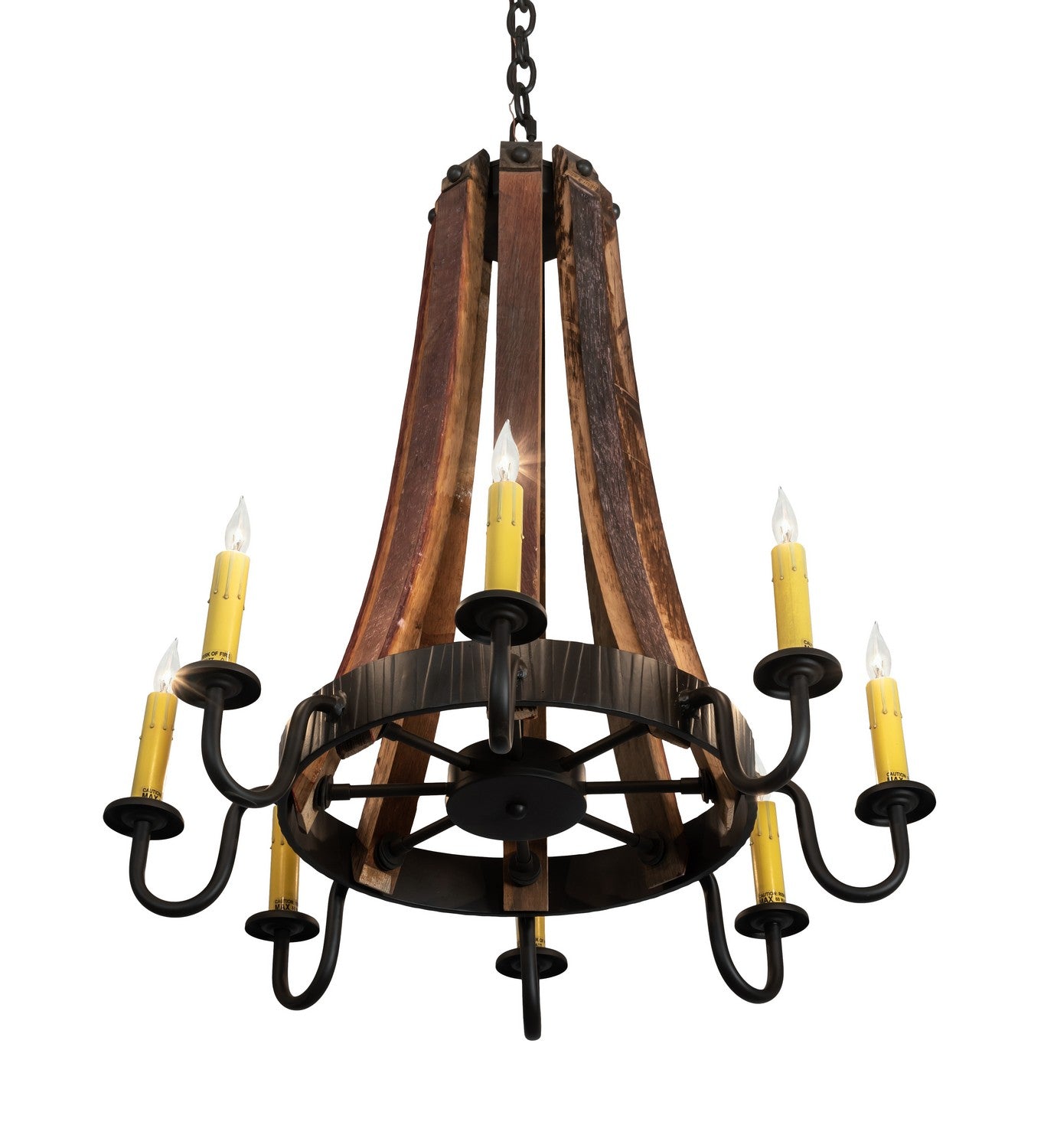 Meyda Tiffany - 224987 - Eight Light Chandelier - Barrel Stave - Oil Rubbed Bronze