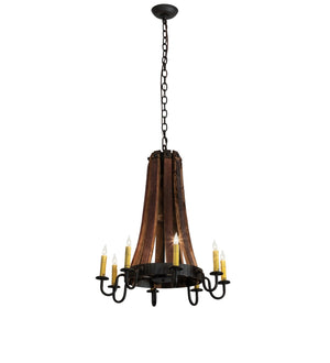 Meyda Tiffany - 224987 - Eight Light Chandelier - Barrel Stave - Oil Rubbed Bronze