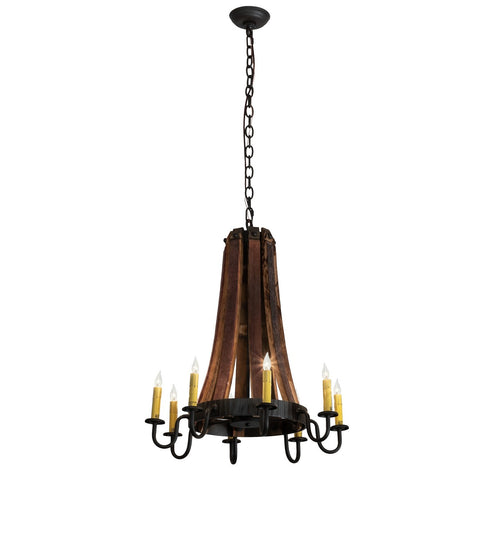 Meyda Tiffany - 224987 - Eight Light Chandelier - Barrel Stave - Oil Rubbed Bronze