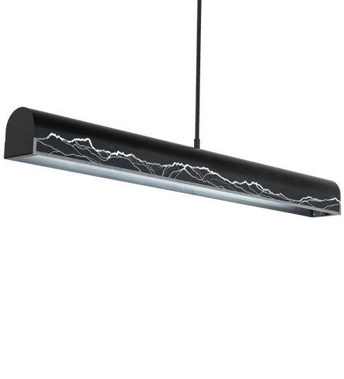 Meyda Tiffany - 225607 - LED Pendant - Mountains - Solar Black & Natural Iron