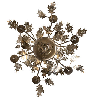 Meyda Tiffany - 225725 - Nine Light Chandelier - Oak Leaf - Antique Copper