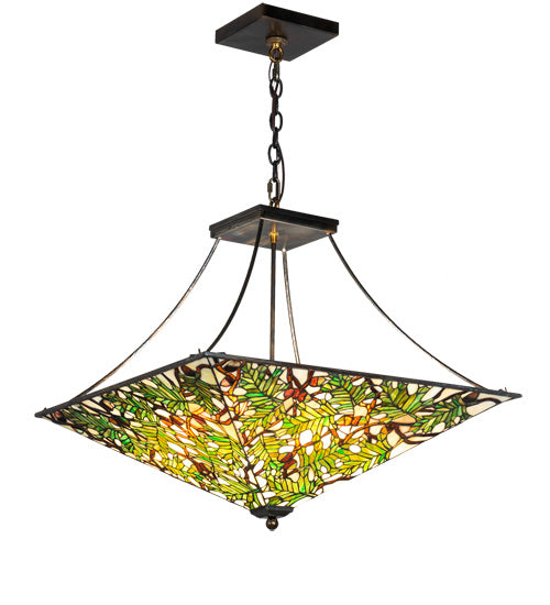 Meyda Tiffany - 226111 - Eight Light Pendant - Acorn & Oak Leaf - Light Burnished Antique Copper