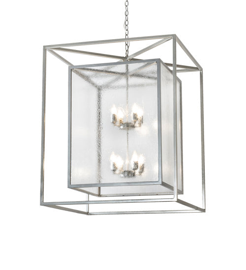 Meyda Tiffany - 226415 - Eight Light Pendant - Kitzi Box - Nickel Powder Coat