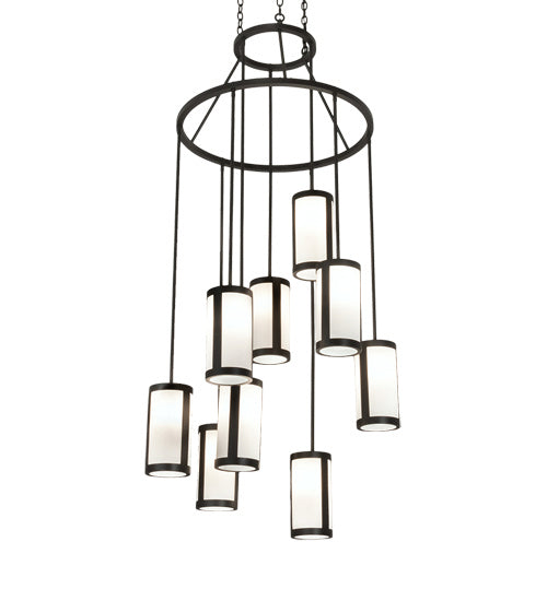 Meyda Tiffany - 226577 - Nine Light Chandelier - Cartier - Wrought Iron