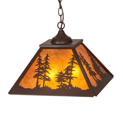 Meyda Tiffany - 226614 - Two Light Pendant - Tall Pines - Cafe Noir