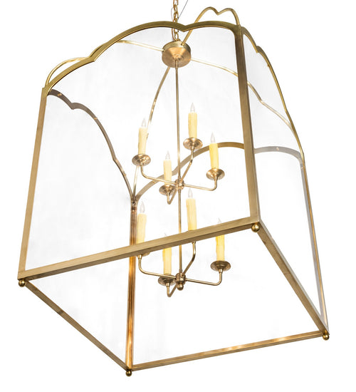 Meyda Tiffany - 227464 - Eight Light Pendant - Claudette - Raw Brass