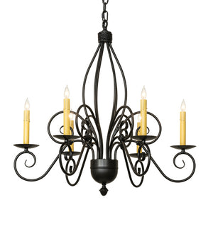 Meyda Tiffany - 227498 - Six Light Chandelier - Squire - Blackwash