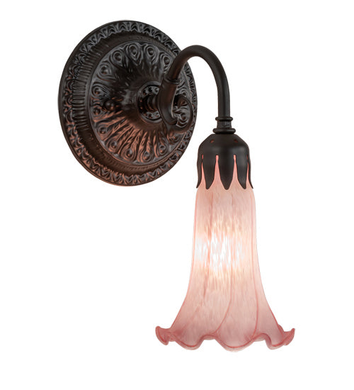 Meyda Tiffany - 227736 - One Light Wall Sconce - Pink - Oil Rubbed Bronze