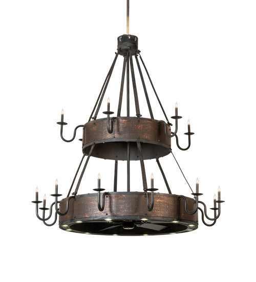 Meyda Tiffany - 227743 - LED Chandel-Air - Costello - Costello Black And Blackened Copper