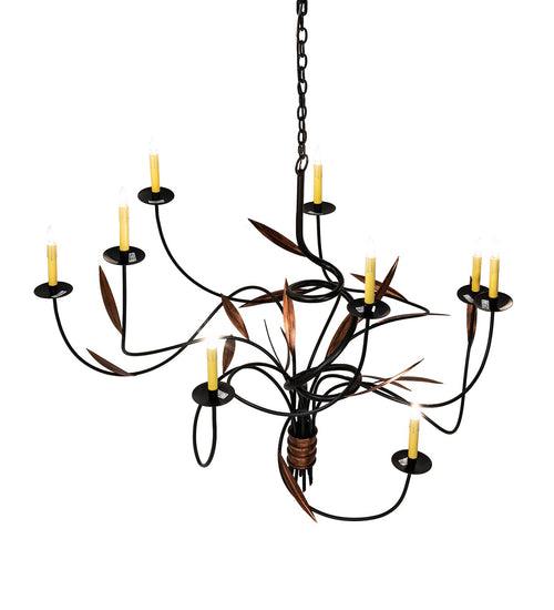 Meyda Tiffany - 227898 - Nine Light Chandelier - Layla - Blackwash & Cimarron Bronze