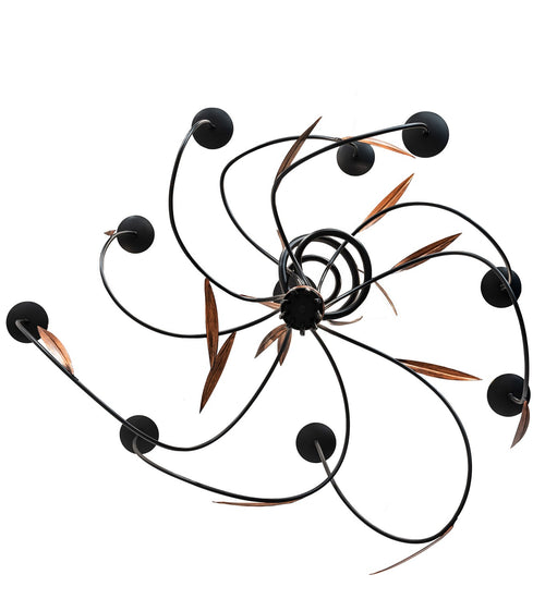 Meyda Tiffany - 227898 - Nine Light Chandelier - Layla - Blackwash & Cimarron Bronze